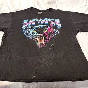 Dom Savage Panther T-Shirt Mens XL Black Neon T-shirt Size XL Color Black